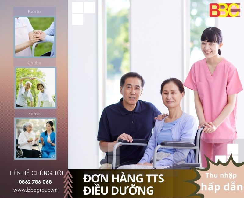 ĐƠN HÀNG TTS ĐIỀU DƯỠNG KANTO, CHUBU, KANSAI