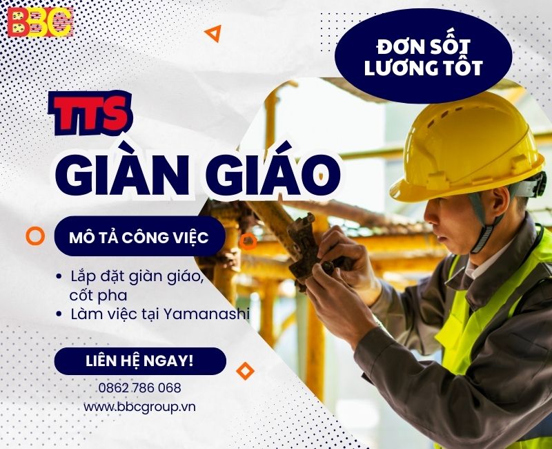 ĐƠN HÀNG TTS GIÀN GIÁO YAMANASHI