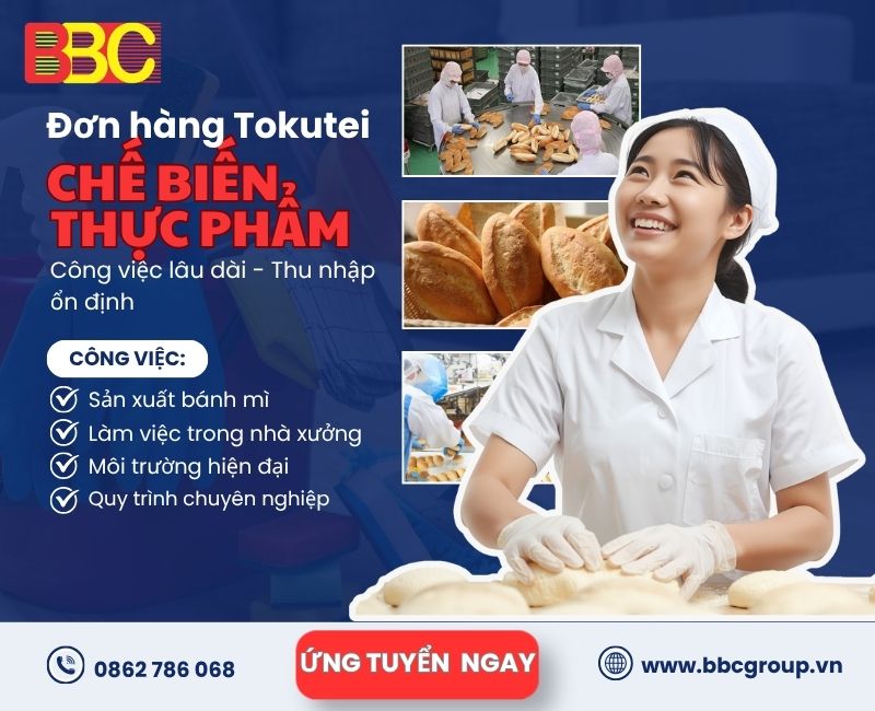 ĐƠN HÀNG TOKUTEI LÀM BÁNH MÌ IBARAKI