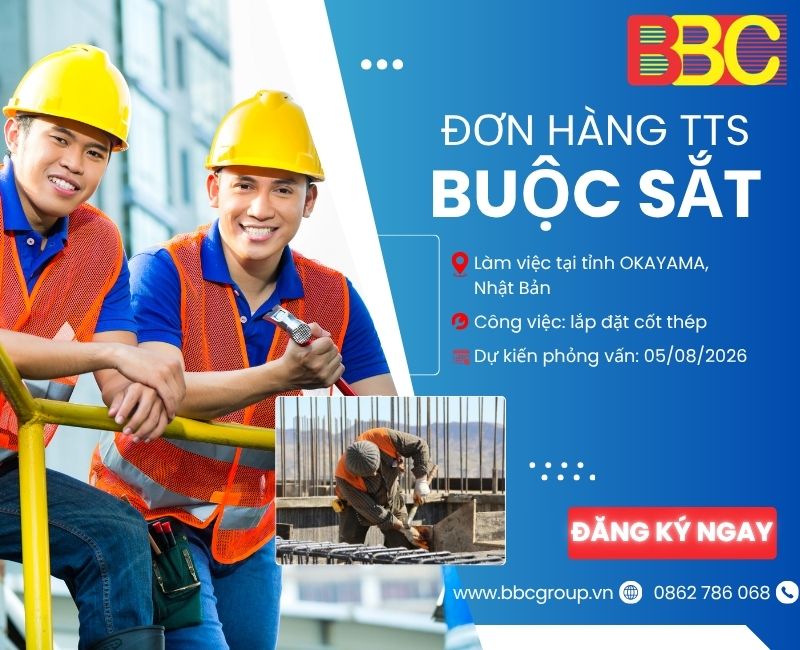 ĐƠN HÀNG TTS BUỘC SẮT OKAYAMA